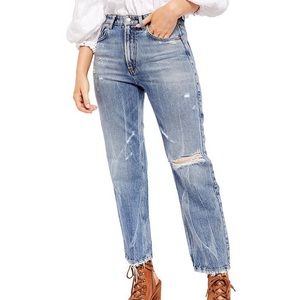 NWT Free People We The Free Dakota Straight Leg High Rise Jeans size 26